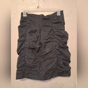 Elegant Gray Ruched Skirt Size 4